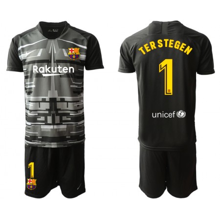 Fotballdrakt FC Barcelona Keeper TER STEGEN 1 Barn trøye IV 2019-2020 Kortermet